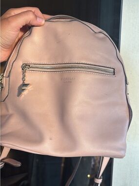 Blush Pink Leather Mini Backpack